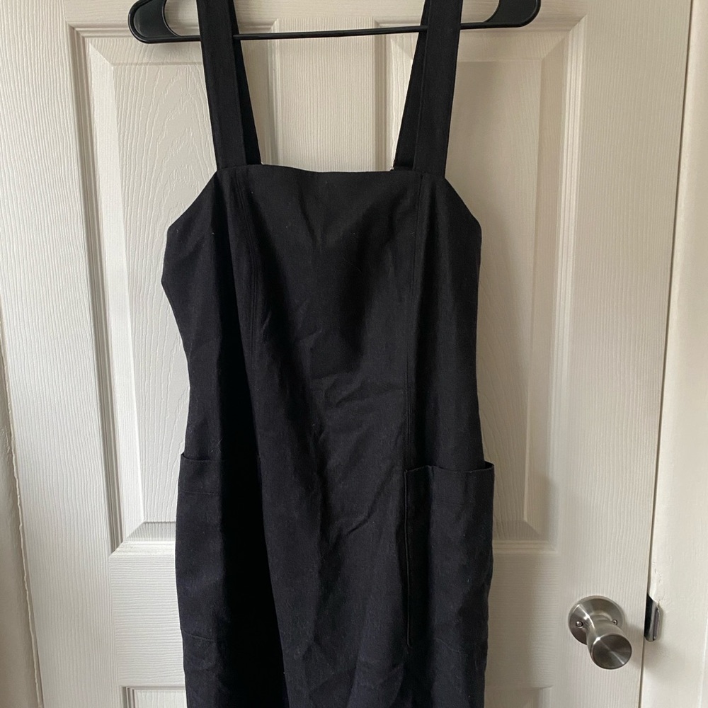 Club Monaco Charcoal Wool Pinafore Dress